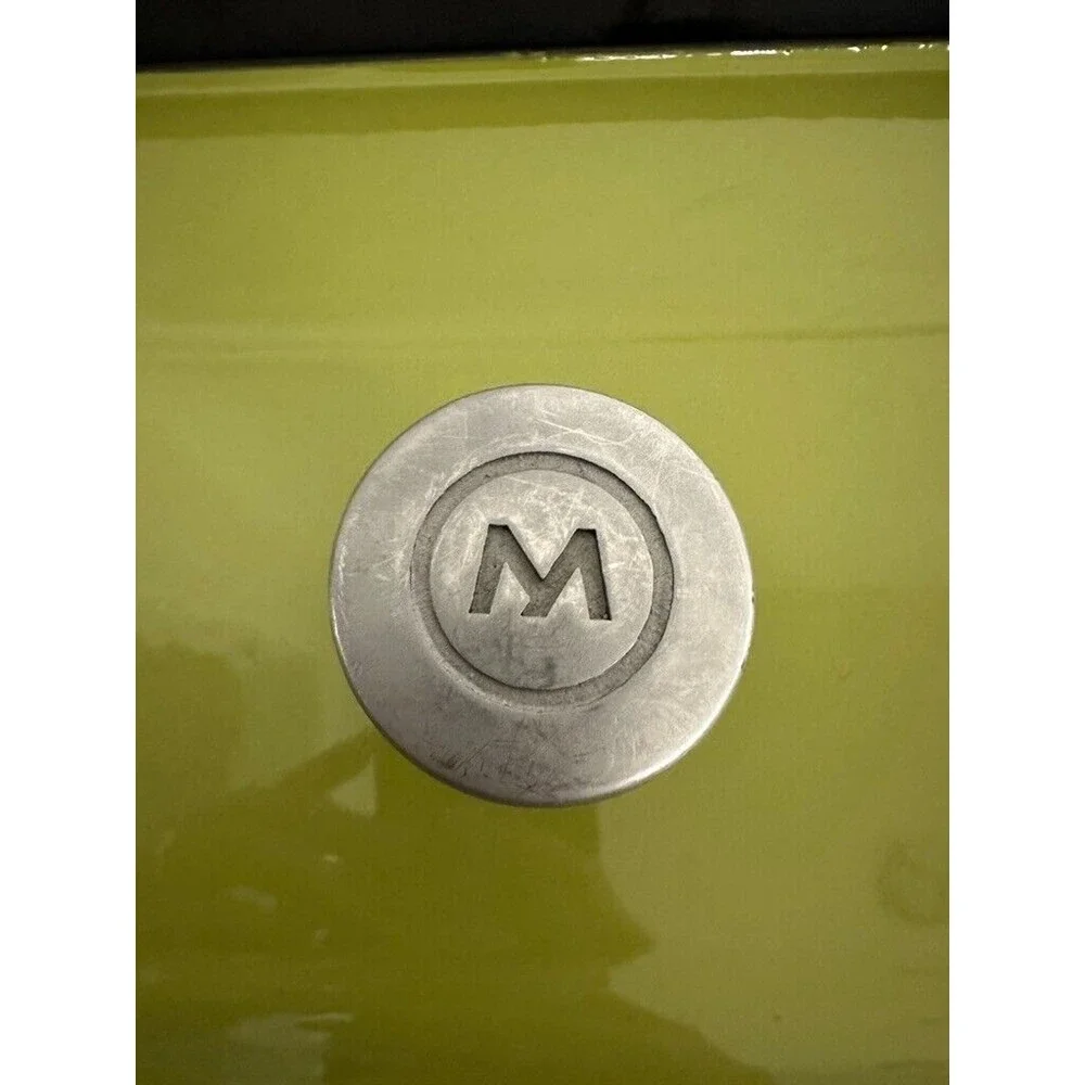 11” Mario Batali Green Enameled Cast Iron Grill Pan Panini Press with Lid Logo